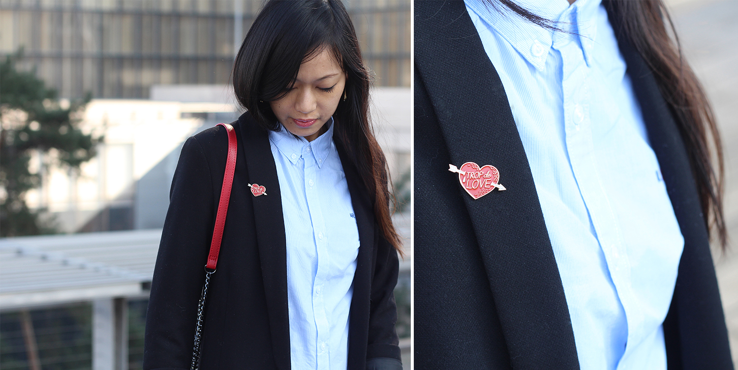 Petite and So What - tenue Trop de Love avec mon pin's Lolita Picco