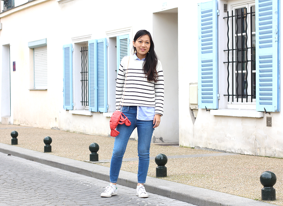 Petite and So What - Comme un air de vacances - Pull lacé Cache Cache et sac homard Asos